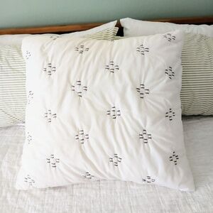 West Elm Embroidered Euro Pillow Sham